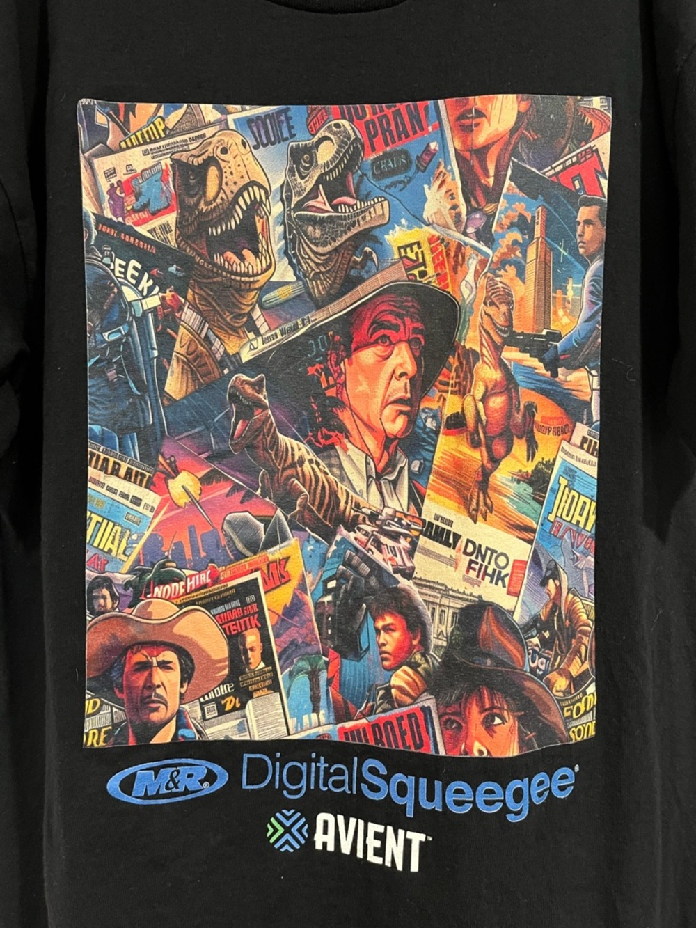 Digital Squeegee Graphic Black Men’s T-Shirt Size L